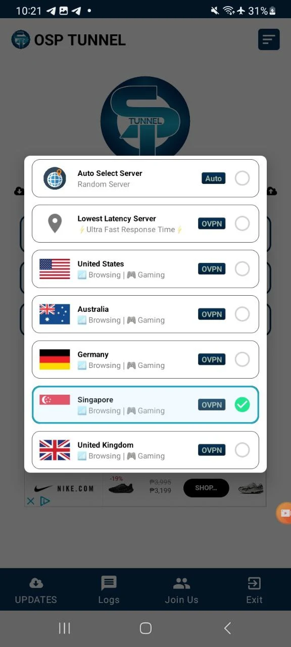 OSP TUNNEL - Fast VPN screenshot